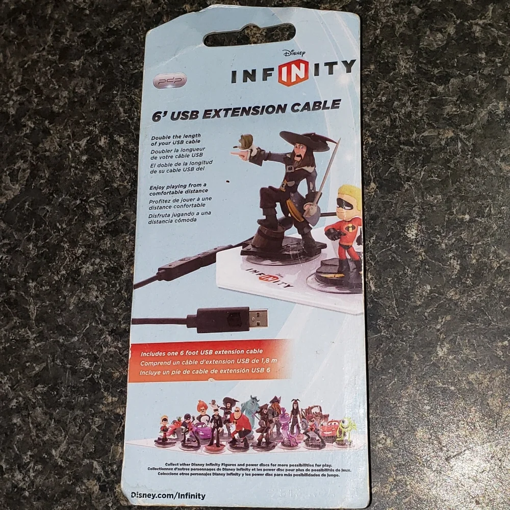 Xbox Disney Infinity 6' Extension Cable 6 ft Cord X box Xbox Gaming